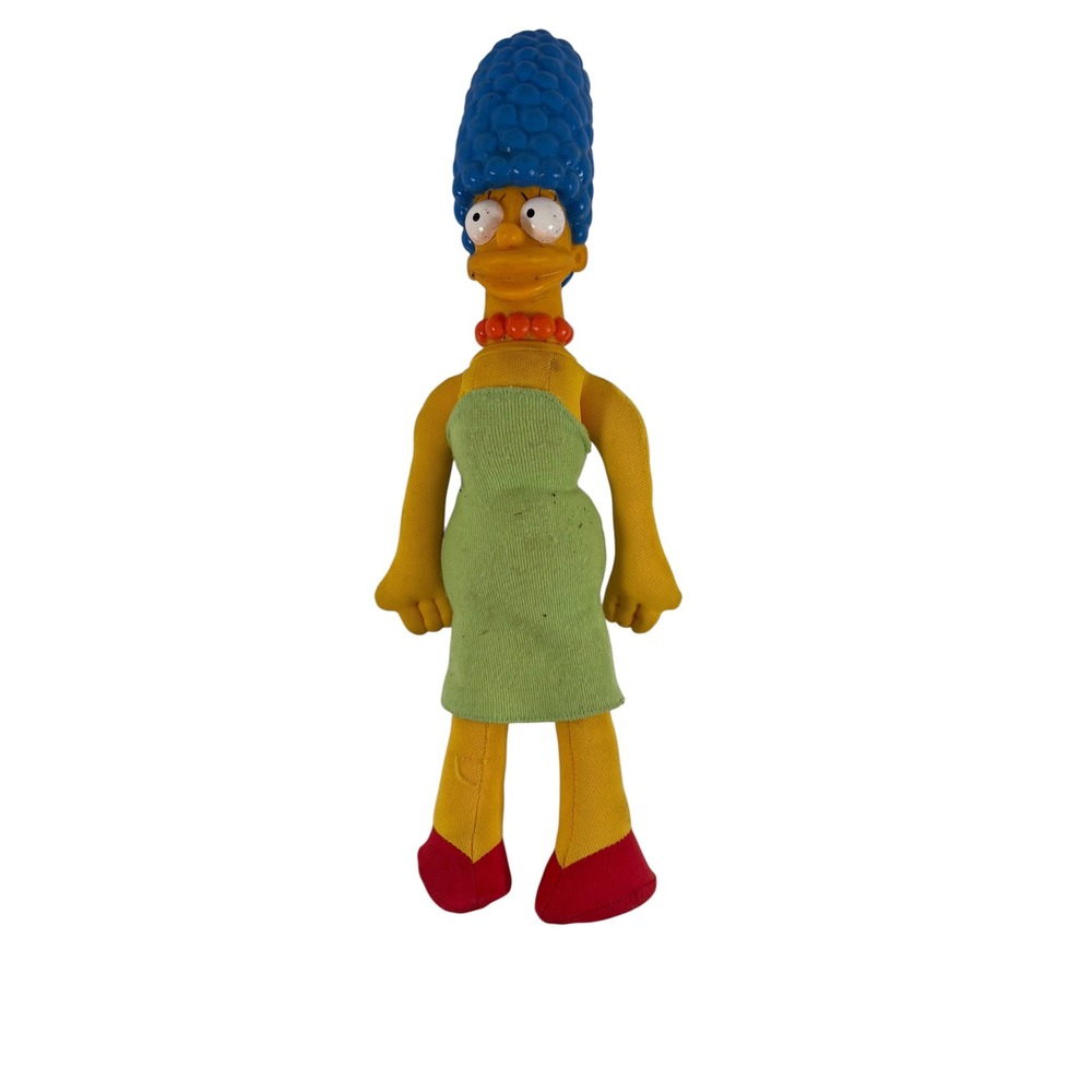 The Simpsons Marge Simpson Plush Doll 12" Green Dress Vintage Fair Condition